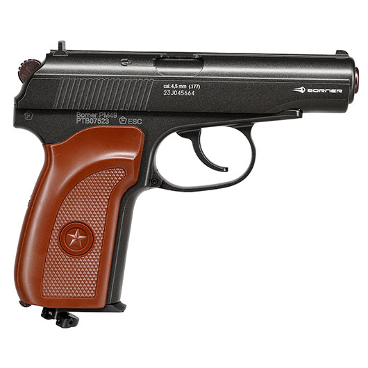 Borner PM49 CO2 Luftpistole Kal. 4,5 mm BB Blowback Metallschlitten schwarz Bild 3