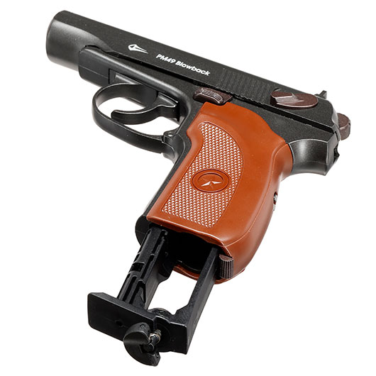 Borner PM49 CO2 Luftpistole Kal. 4,5 mm BB Blowback Metallschlitten schwarz Bild 4