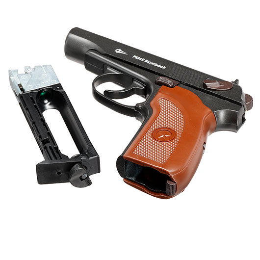 Borner PM49 CO2 Luftpistole Kal. 4,5 mm BB Blowback Metallschlitten schwarz Bild 5