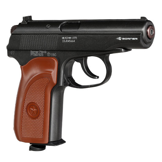 Borner PM49 CO2 Luftpistole Kal. 4,5 mm BB Blowback Metallschlitten schwarz Bild 7