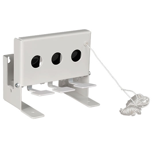 ASG 3-Loch Match Competition Target Zielsystem aus Stahlblech mit Seilzugsystem weiss