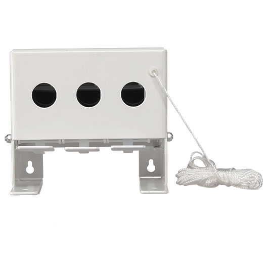 ASG 3-Loch Match Competition Target Zielsystem aus Stahlblech mit Seilzugsystem weiss Bild 2
