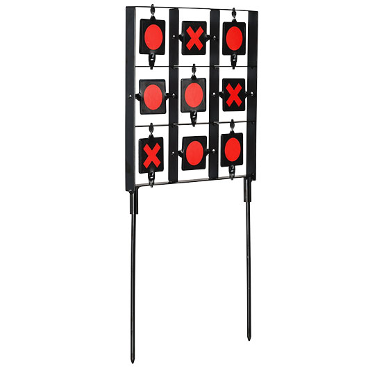ASG Tic-Tac-Toe Multi-Drehscheiben Target mit 9 Ziele Stahlgestell schwarz