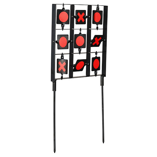ASG Tic-Tac-Toe Multi-Drehscheiben Target mit 9 Ziele Stahlgestell schwarz Bild 1