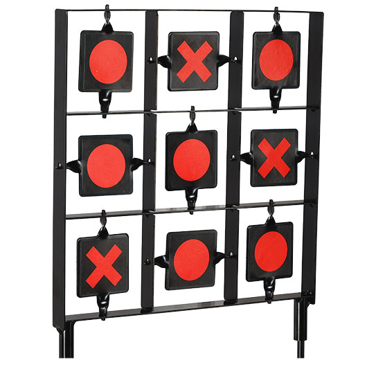 ASG Tic-Tac-Toe Multi-Drehscheiben Target mit 9 Ziele Stahlgestell schwarz Bild 3