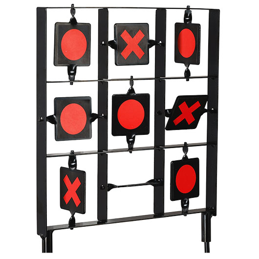 ASG Tic-Tac-Toe Multi-Drehscheiben Target mit 9 Ziele Stahlgestell schwarz Bild 4