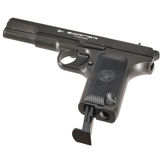 Borner TT CO2 Luftpistole Kal. 4,5mm BB BlowBack Vollmetall dunkelgrau Bild 6