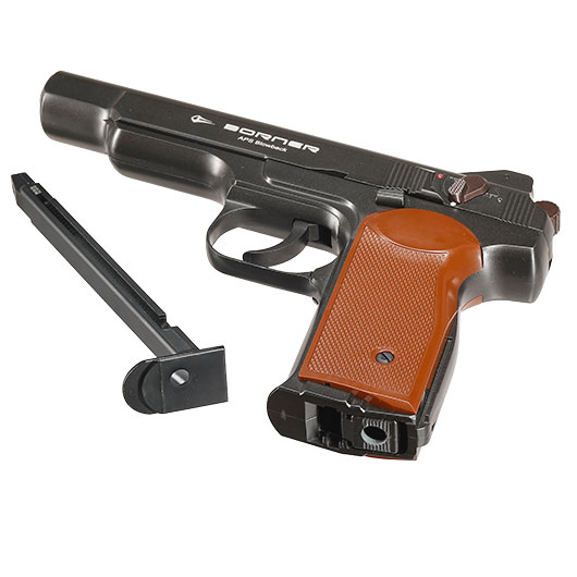 Borner APS CO2 Luftpistole Kal. 4,5mm BB BlowBack Vollmetall schwarz Bild 7