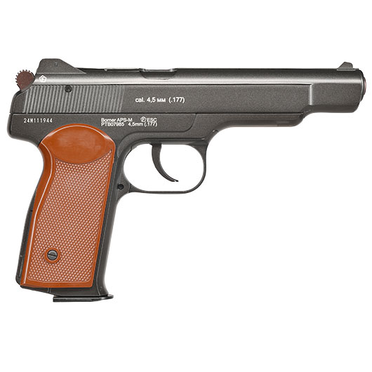 Borner APS-M CO2 Luftpistole Kal. 4,5mm BB Non-BlowBack Vollmetall schwarz Bild 3
