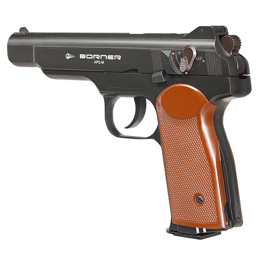 Borner APS-M CO2 Luftpistole Kal. 4,5mm BB Non-BlowBack Vollmetall schwarz Bild 4