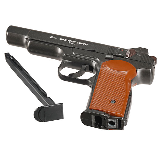 Borner APS-M CO2 Luftpistole Kal. 4,5mm BB Non-BlowBack Vollmetall schwarz Bild 7