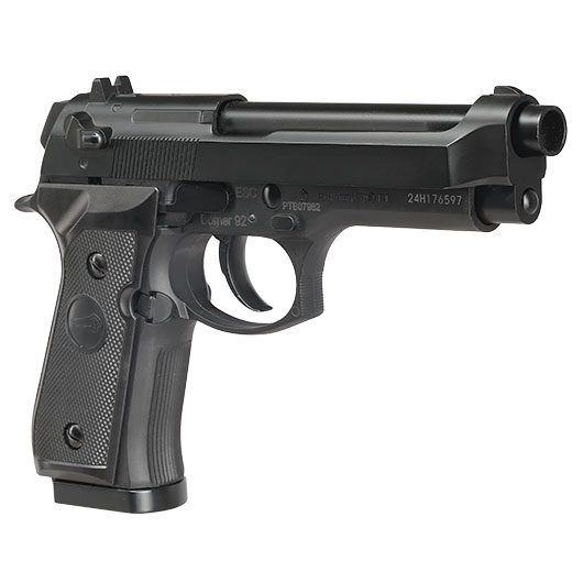 Borner 92 CO2 Luftpistole Kal. 4,5mm BB und Diabolo BlowBack mit Metallschlitten schwarz Bild 8