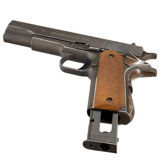 Borner 1911 CO2 Luftpistole Kal. 4,5mm BB BlowBack Vollmetall Vintage Used-Look Optik Bild 6