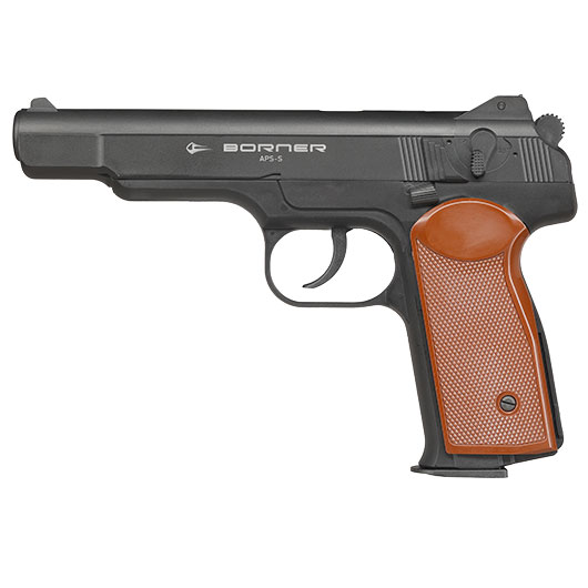 Borner APS-S CO2 Luftpistole Kal. 4,5mm BB Non-BlowBack schwarz