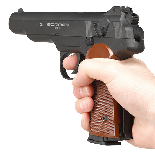 Borner APS-S CO2 Luftpistole Kal. 4,5mm BB Non-BlowBack schwarz Bild 10
