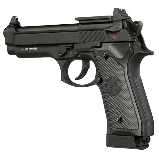 KLI M92 Optic Ready CO2 Luftpistole Kal. 4,5 mm BB Vollmetall Blowback schwarz Bild 10