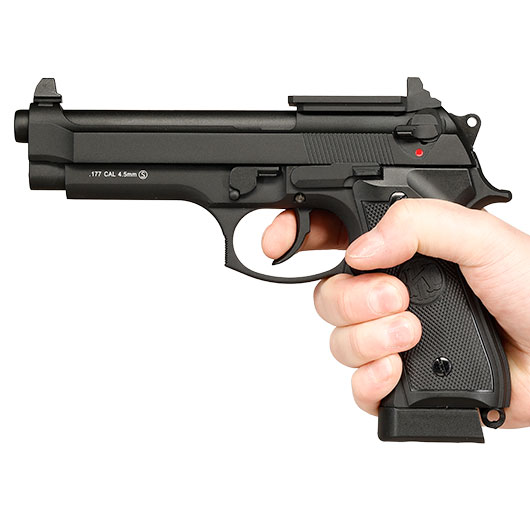 KLI M92 Optic Ready CO2 Luftpistole Kal. 4,5 mm BB Vollmetall Blowback schwarz Bild 11