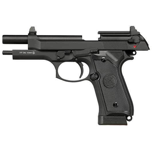 KLI M92 Optic Ready CO2 Luftpistole Kal. 4,5 mm BB Vollmetall Blowback schwarz Bild 4