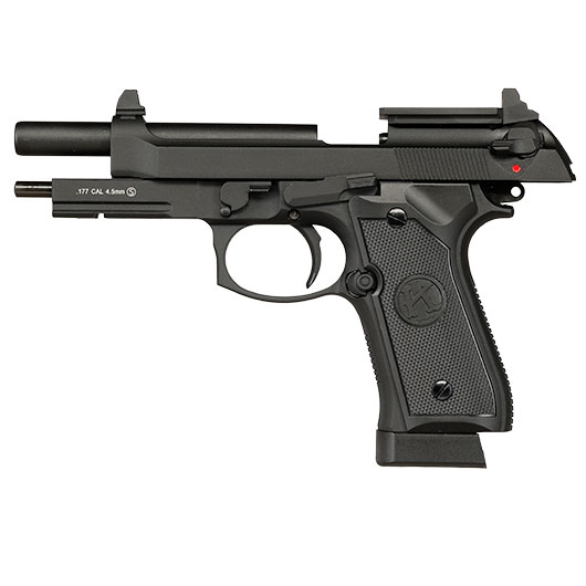 KLI M92A1 Optic Ready CO2 Luftpistole Kal. 4,5 mm BB Vollmetall Blowback schwarz Bild 4