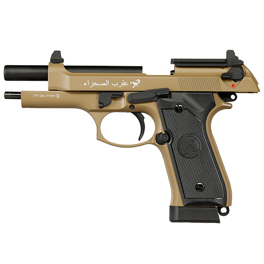 KLI M92 Optic Ready Sahara LE CO2 Luftpistole Kal. 4,5 mm BB Vollmetall Blowback Desert Tan Bild 4