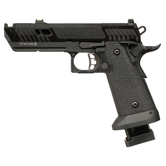 KLI Hi-Capa 4.3 Dark Viper Optic Ready CO2 Luftpistole Kal. 4,5 mm BB Blowback Vollmetall Blackout schwarz