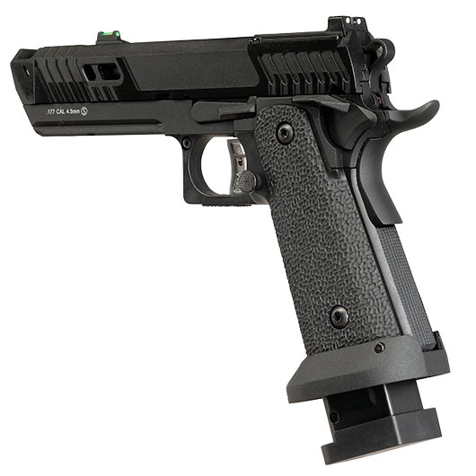 KLI Hi-Capa 4.3 Dark Viper Optic Ready CO2 Luftpistole Kal. 4,5 mm BB Blowback Vollmetall Blackout schwarz Bild 10