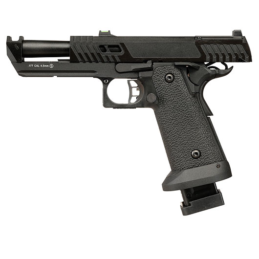 KLI Hi-Capa 4.3 Dark Viper Optic Ready CO2 Luftpistole Kal. 4,5 mm BB Blowback Vollmetall Blackout schwarz Bild 4