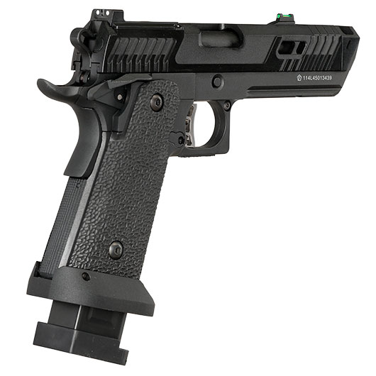 KLI Hi-Capa 4.3 Dark Viper Optic Ready CO2 Luftpistole Kal. 4,5 mm BB Blowback Vollmetall Blackout schwarz Bild 6