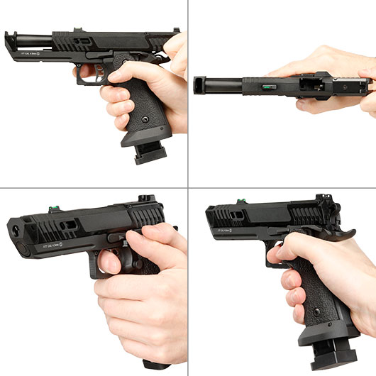 KLI Hi-Capa 4.3 Dark Viper Optic Ready CO2 Luftpistole Kal. 4,5 mm BB Blowback Vollmetall Blackout schwarz Bild 8