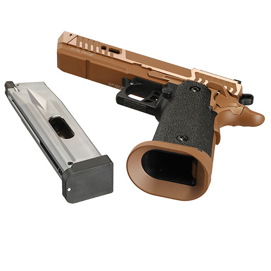 KLI Hi-Capa 4.3 Sahara Viper Optic Ready CO2 Luftpistole Kal. 4,5 mm BB Blowback Vollmetall Desert Tan Bild 7