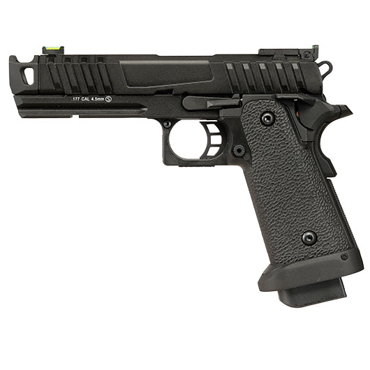 KLI Hi-Capa 4.3 Troika MK1 CO2 Luftpistole Kal. 4,5 mm BB Vollmetall Blowback schwarz
