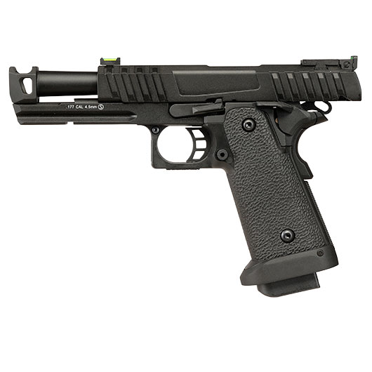 KLI Hi-Capa 4.3 Troika MK1 CO2 Luftpistole Kal. 4,5 mm BB Vollmetall Blowback schwarz Bild 4