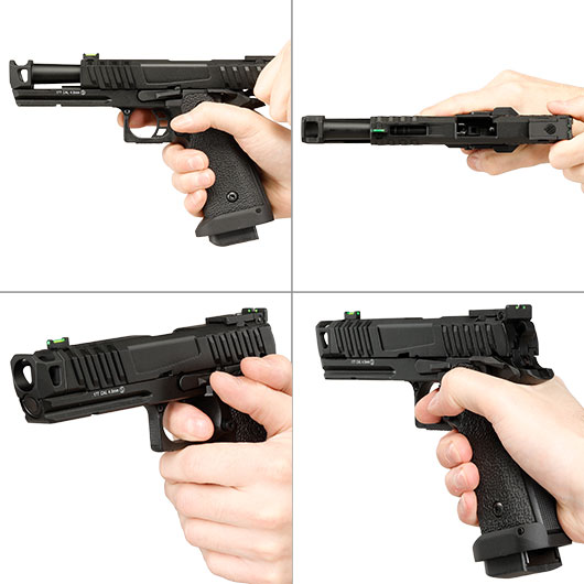 KLI Hi-Capa 4.3 Troika MK1 CO2 Luftpistole Kal. 4,5 mm BB Vollmetall Blowback schwarz Bild 8
