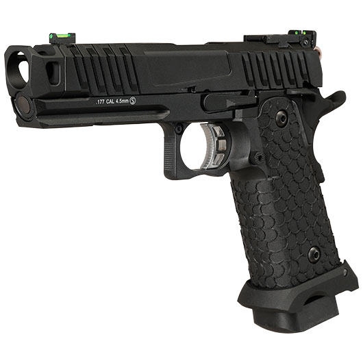 KLI Hi-Capa 4.3 Troika MK2 CO2 Luftpistole Kal. 4,5 mm BB Vollmetall Blowback schwarz Bild 2
