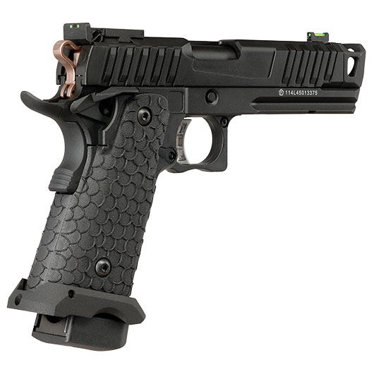 KLI Hi-Capa 4.3 Troika MK2 CO2 Luftpistole Kal. 4,5 mm BB Vollmetall Blowback schwarz Bild 6