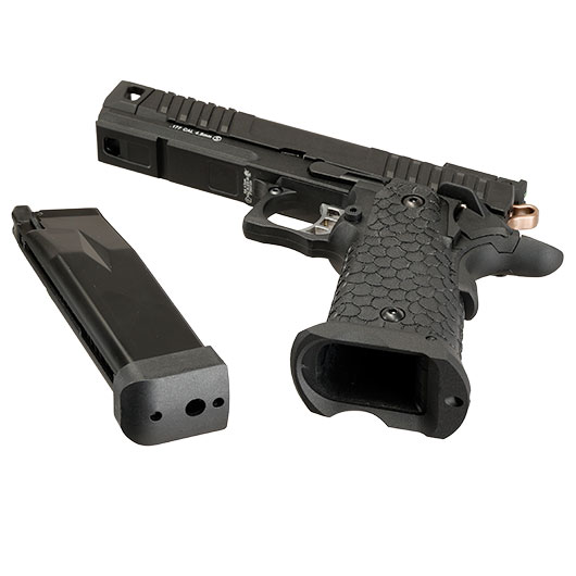 KLI Hi-Capa 4.3 Troika MK2 CO2 Luftpistole Kal. 4,5 mm BB Vollmetall Blowback schwarz Bild 7
