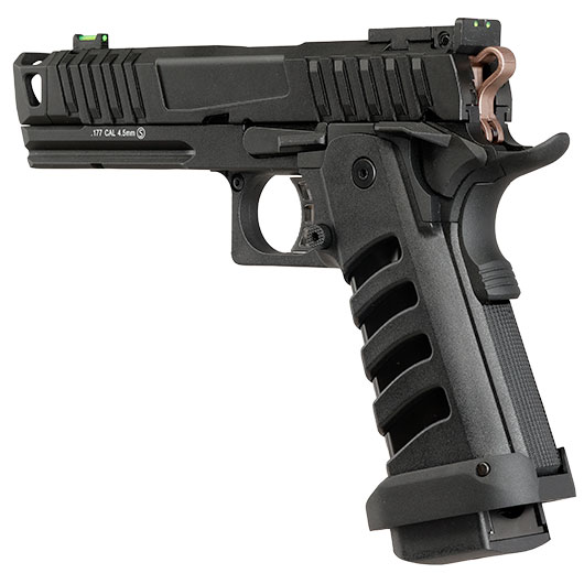 KLI Hi-Capa 4.3 Troika MK3 CO2 Luftpistole Kal. 4,5 mm BB Vollmetall Blowback schwarz Bild 10