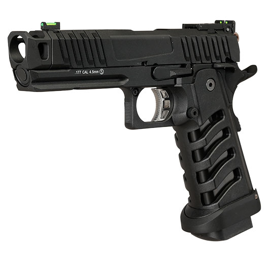 KLI Hi-Capa 4.3 Troika MK3 CO2 Luftpistole Kal. 4,5 mm BB Vollmetall Blowback schwarz Bild 2