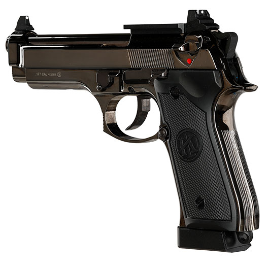 KLI M92 Fusion Optic Ready CO2 Luftpistole Kal. 4,5 mm BB Vollmetall Blowback Blackchrome-Finish Bild 10