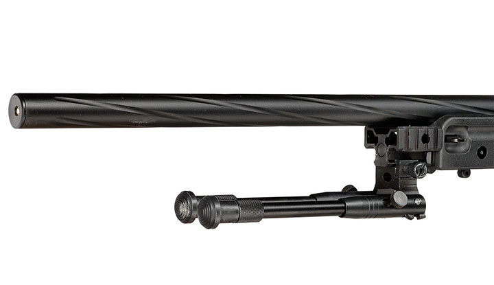 Well L96 AWS-338 Springer Snipergewehr mit Zweibein / Zielfernrohr Kugeln 6mm BB und Zielscheibe Bild 7