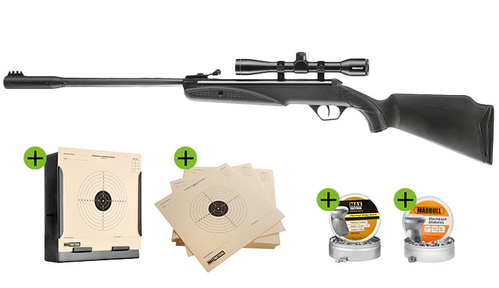 Diana Twenty-One Luftgewehr 4,5 mm Diabolo Set mit Zielfernrohr Kugelfangkasten und Diabolos