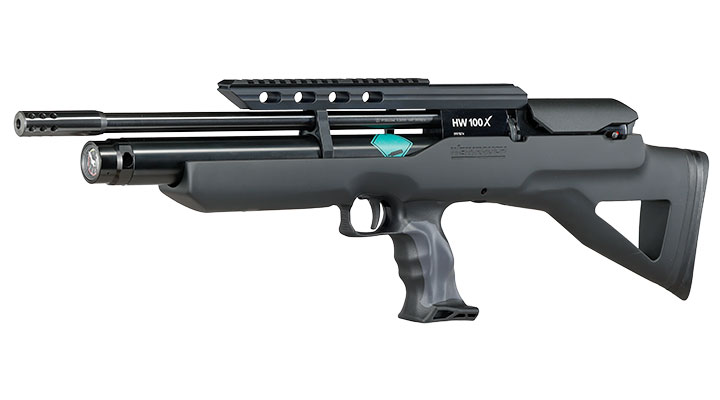 Weihrauch HW 100 X-BP Bullpup Pressluftgewehr PCP 14-Schuss Kal. 4,5mm Diabolo schwarz inkl. 2 Magazine Bild 1