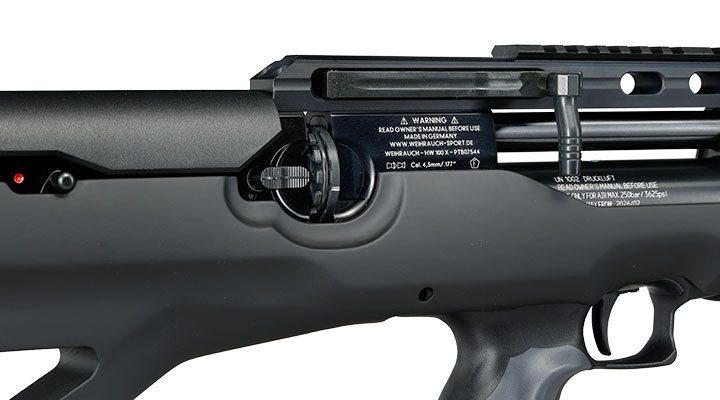 Weihrauch HW 100 X-BP Bullpup Pressluftgewehr PCP 14-Schuss Kal. 4,5mm Diabolo schwarz inkl. 2 Magazine Bild 10