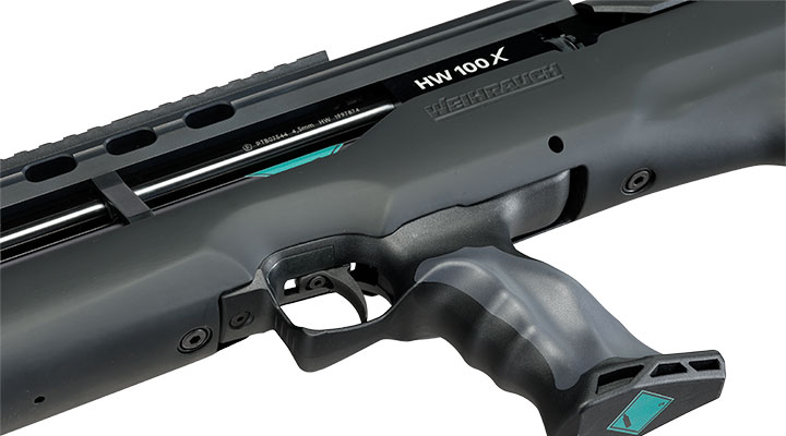 Weihrauch HW 100 X-BP Bullpup Pressluftgewehr PCP 14-Schuss Kal. 4,5mm Diabolo schwarz inkl. 2 Magazine Bild 7