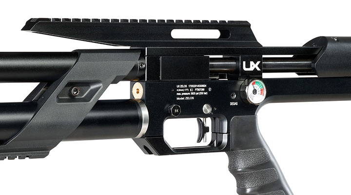 UX Zelos Bullpup Pressluftgewehr PCP 24-Schuss Kal. 4,5 mm Diabolo schwarz inkl. 2 Magazine Bild 6