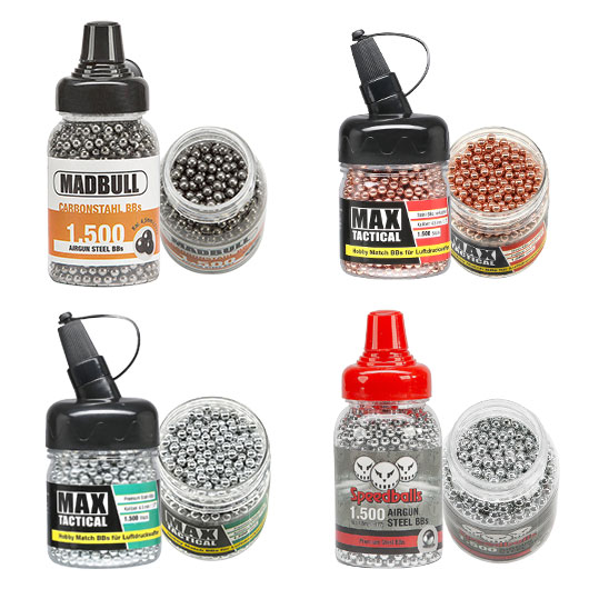 Munitionspaket 4,5 mm BB Stahlrundkugeln 6000 Schuss f�r Luftgewehr und Luftpistole jetzt nur 17,98 Euro