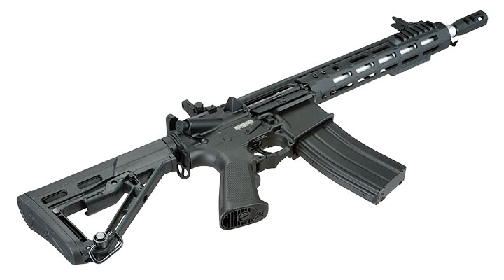APS M4 10 Zoll M-LOK Spyder ASR-Series S-EAG Luftgewehr Vollmetall Kal. 4,5mm Stahl-BB schwarz Bild 6