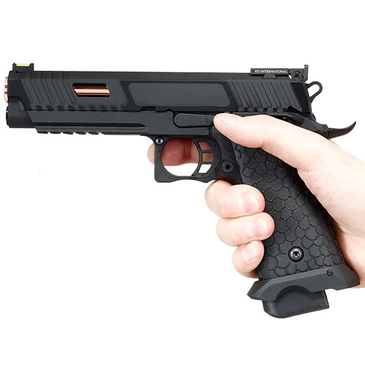 ASG / STI International Combat Master 2011 JW3 CO2 Luftpistole Kal. 4,5mm BB Blowback Metallschlitten schwarz Bild 3