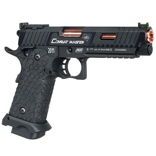 ASG / STI International Combat Master 2011 JW3 CO2 Luftpistole Kal. 4,5mm BB Blowback Metallschlitten schwarz Bild 9