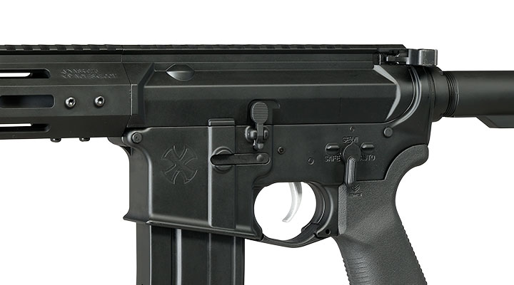 APS / EMG Noveske M4 10.5 Zoll Chainsaw S-EAG Luftgewehr Vollmetall Kal. 4,5mm Stahl-BB schwarz Bild 4